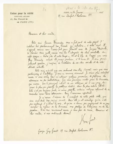 25-11-v GGG à AG 16 janv 1935