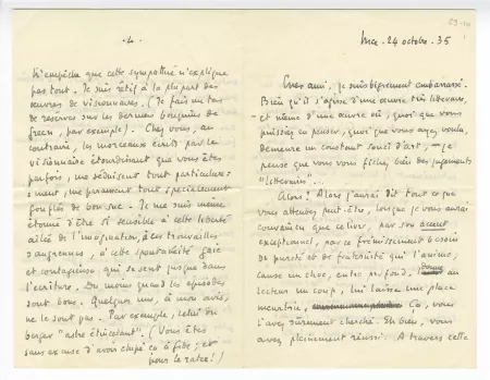 29-10-c R Martin du Gard à P Herbart 24 oct 1935 p1 recto