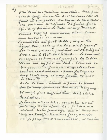 30-01-A-71 HVDV à MVR 02 mars 1948 p2 recto