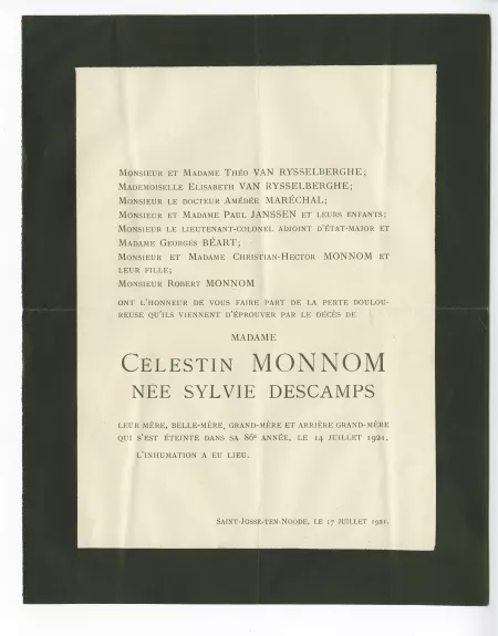 34-02-c S Monnom faire part décès 14 juil 1921