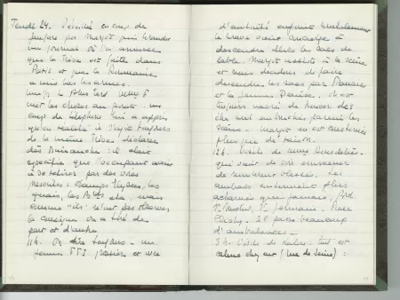 35-05-b É Van Rysselberghe journal de 1944 p14 verso & p15 recto
