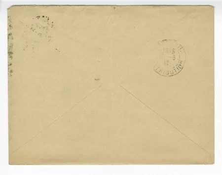 36-03 H Le Brun à A Gide 09 juin 1912 enveloppe verso