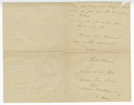 36-03 H Le Brun à A Gide 09 juin 1912 verso
