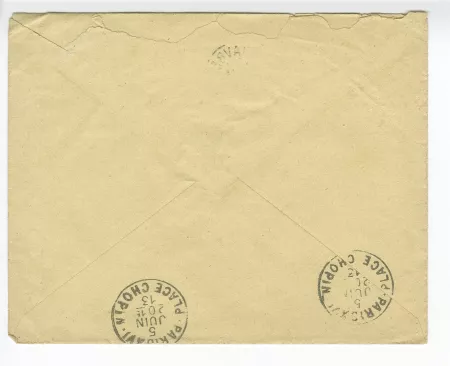 36-03 M Le Brun à A Gide 05 juin 1912 enveloppe verso