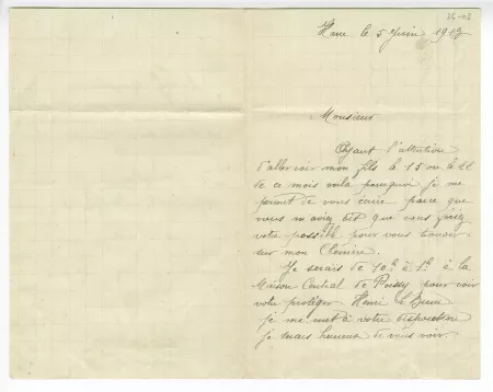 36-03 M Le Brun à A Gide 05 juin 1912 recto