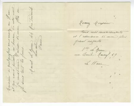 36-03 M Le Brun à A Gide 05 juin 1912 verso