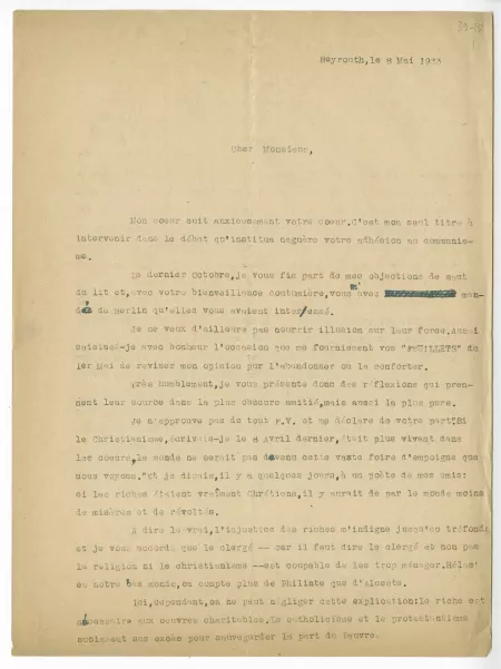 39-18-bs J Dobelle à A Gide 08 mai 1933 p1