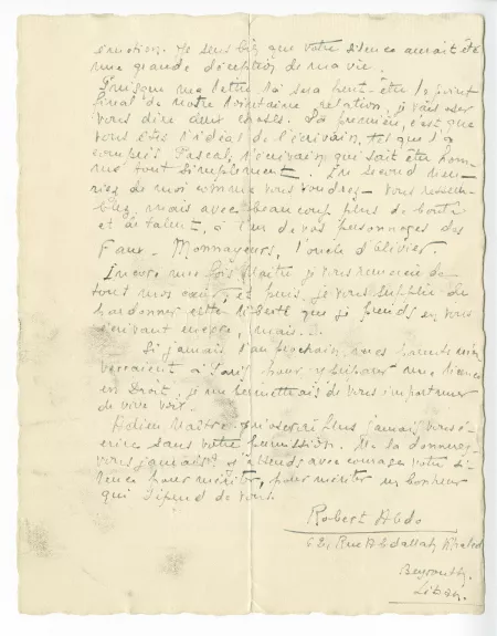 39-18-cc R Abdo à A Gide 23 fév 1934 verso