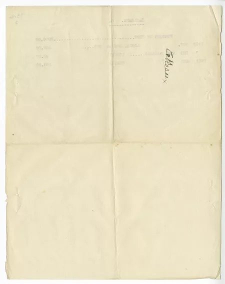39-20-b liste tableaux à A Gide 1919 dactylo p3 verso