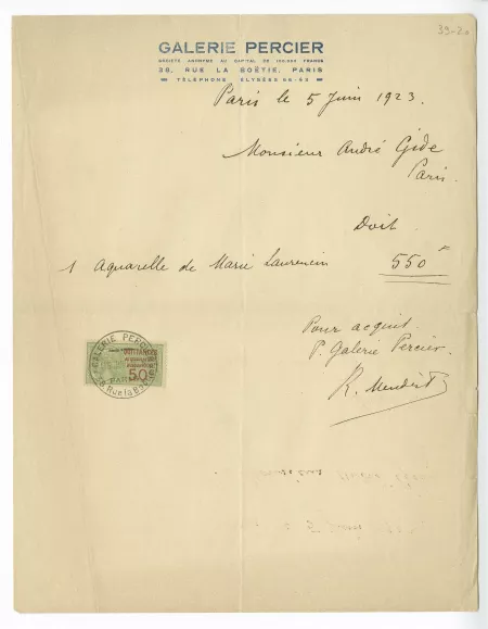 39-20-f R Mendès-France à A Gide 05 juin 1923