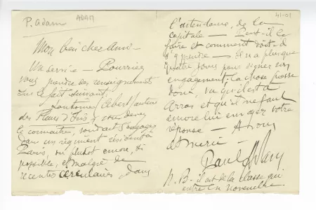 41-01-a P Adam à A Gide 1914 recto