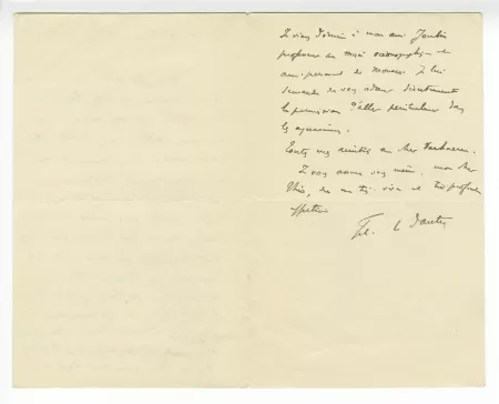 41-01-br F Le Dantec à Th Van Rysselberghe 26 janv 1916 verso