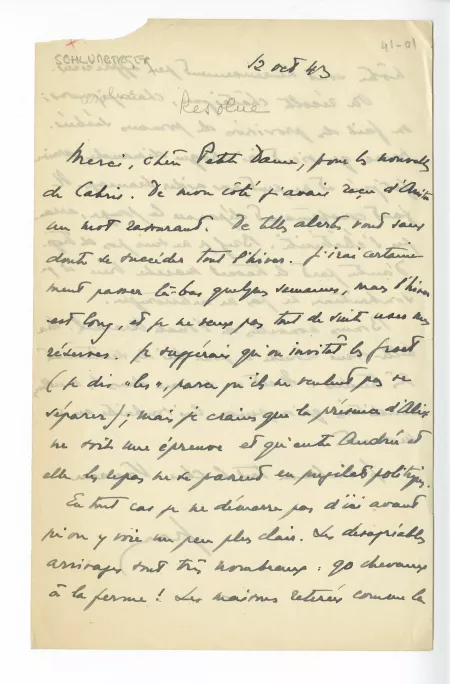 41-01-ds JS à MVR 12 oct 1943 recto