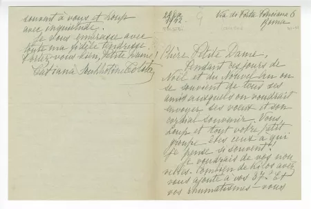41-01-eb T Soukhotine Tolstoï à M Van Rysselberghe 28 déc 1942 recto
