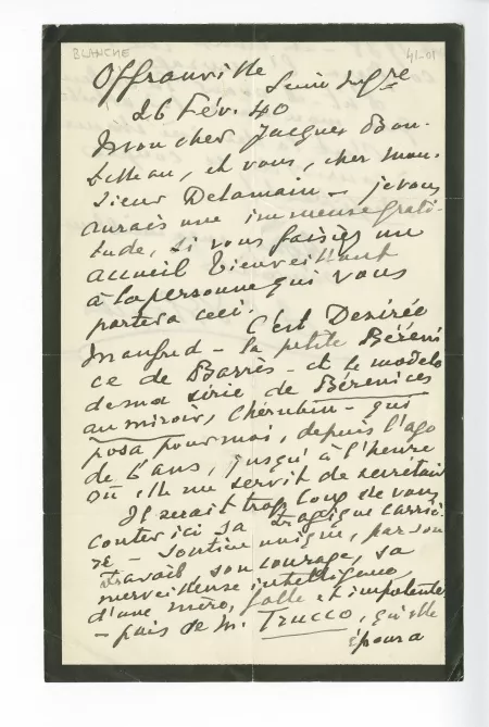 41-01-f JÉB à JC 26 fév 1940 recto