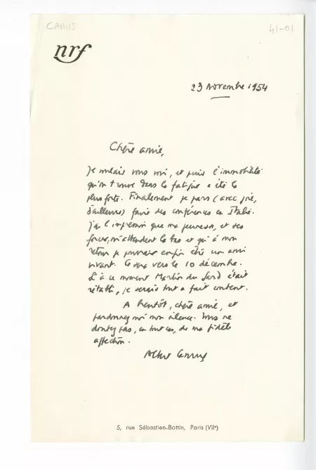 41-01-n AC à MVR 23 nov 1954
