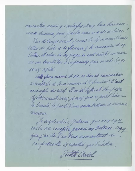 41-01-u J Cladel à M Van Rysselberghe 16 oct 1938 verso