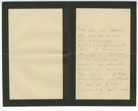 41-03-e M Roberty à A Gide 11 nov 1903 recto