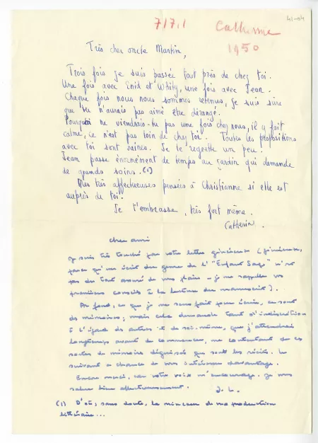 41-04-d C Gide à R Martin du Gard 1950