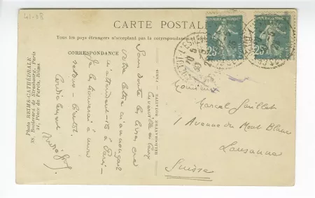 41-08-a A Gide à M Gavillet 30 mai 1925 recto