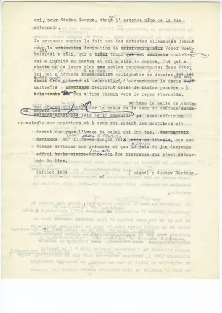 B-04-ba G Hartung à J Goebbels juil 1934 français a verso
