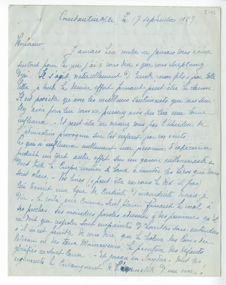 E-03-bh L Dana à A Gide 17 sept 1929 recto