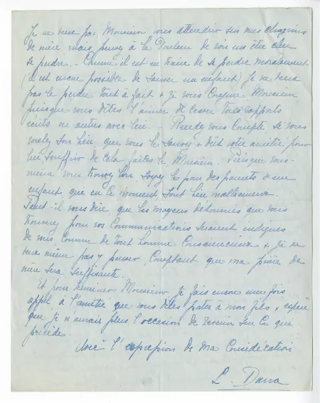 E-03-bh L Dana à A Gide 17 sept 1929 verso