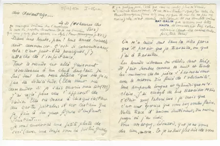 I-05-a-11 É Dana à A Gide 31 déc 1930 recto