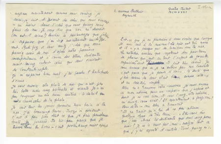 I-05-a-13 É Dana à A Gide 04 juil 1931 recto