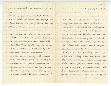 I-05-a-15 É Dana à A Gide 03 sept 1931 recto