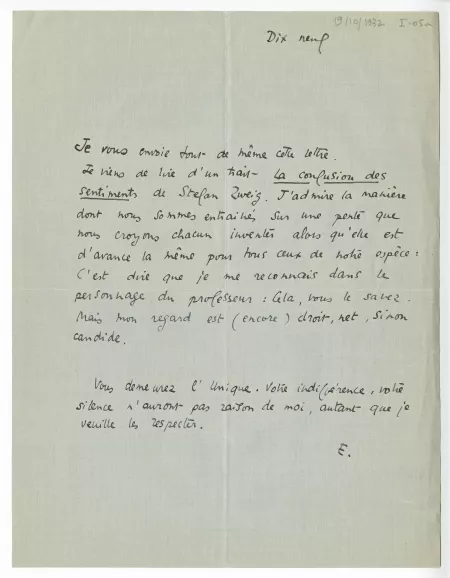 I-05-a-23 É Dana à A Gide 19 oct 1932