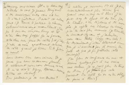 I-05-a-3 É Dana à A Gide 26 avril 1930 p2 verso