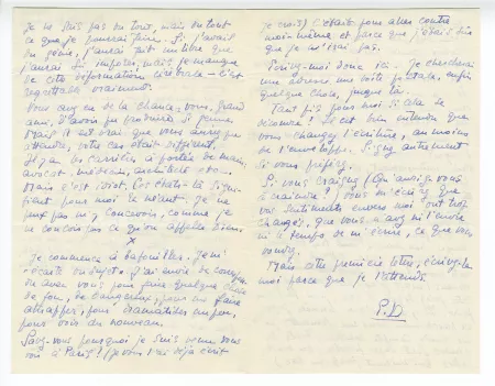 I-05-a-8 É Dana à A Gide 25 nov 1930 verso