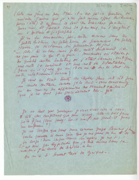I-05-a-9 É Dana à A Gide 26 nov 1930 p3