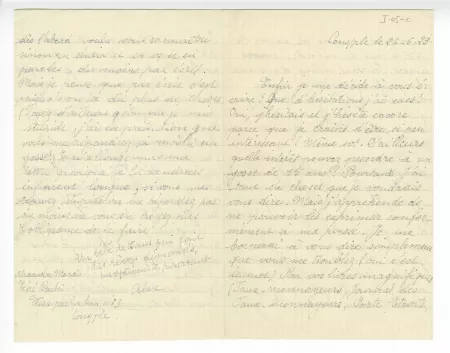 I-05-c-1 A Mordo à A Gide 26 mai 1929 recto