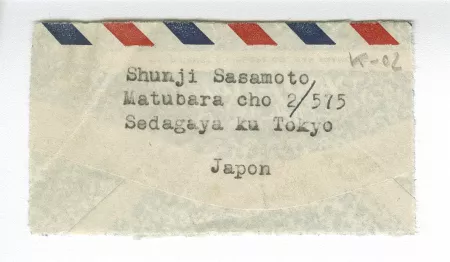 K-02-v S Sasamoto à J Lambert 16 juil 1948 fragment env