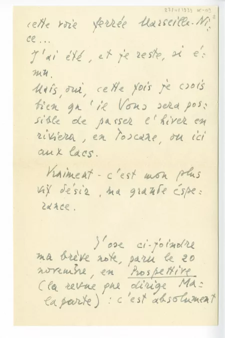 K-03-aq G Vigorelli à A Gide 27 nov 1939 p2