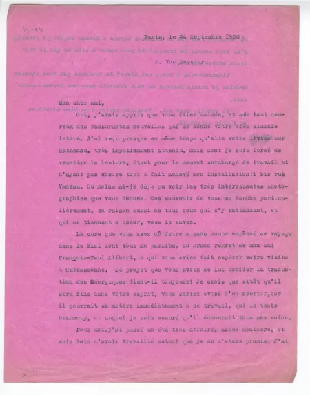 K-04-u AG à HvK 24 sept 1928 recto