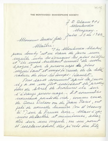 K-05-ab L Velazco Terra à A Gide 15 juil 1954 p1
