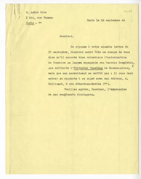 K-05-c Y Davet à J Andrade 25 sept 1946