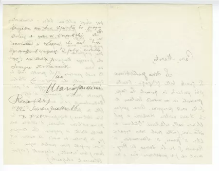 L-06-c M Puccini à A Gide 09 mars 1928 verso