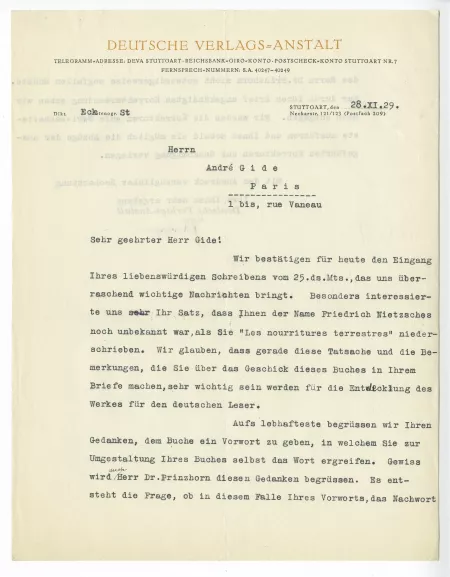 N-06-ad G Kilpper à A Gide 28 nov 1929 recto