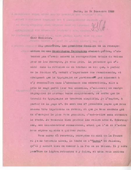N-06-ae A Gide à G Kilpper 16 dec 1929 recto