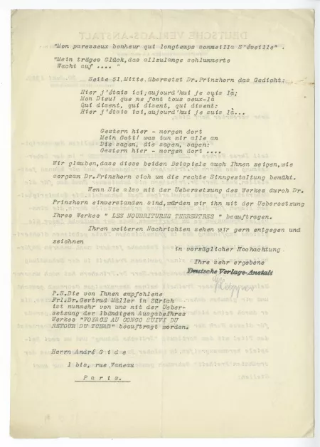 N-06-d G Kilpper à A Gide 20 juin 1929 verso