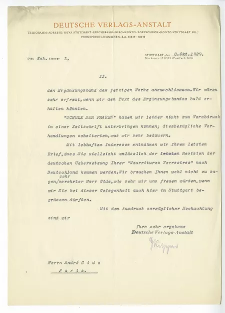 N-06-k G Kilpper à A Gide 08 oct 1929 p2