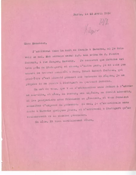 N-08-ad A Gide à G Kilpper 23 avril 1930