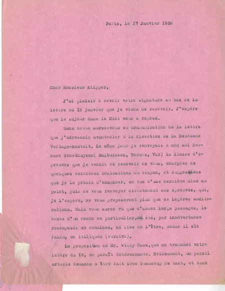 N-08-h A Gide à G Kilpper 17 janv 1930 p1