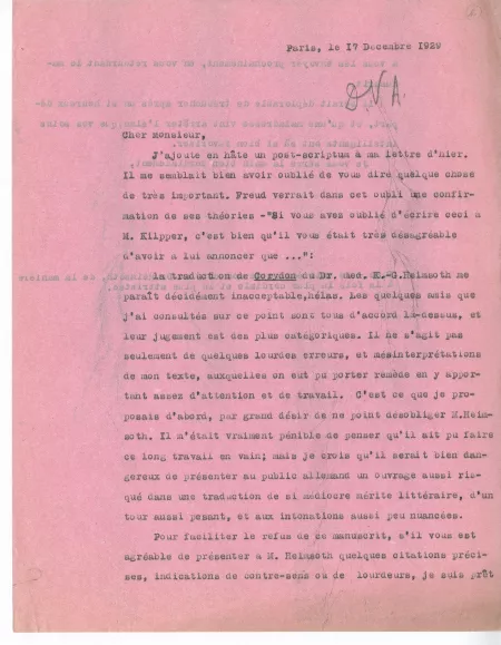 N-10-a A Gide à G Kilpper 17 déc 1929 recto