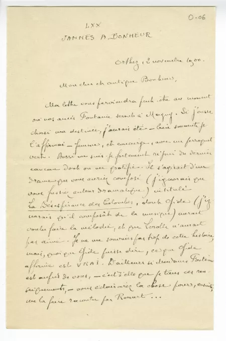 O-06-g F Jammes à R Bonheur 02 nov 1900