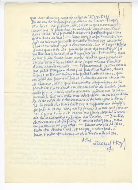 O-06-n Heyd à Gide 18 juin 1946 verso